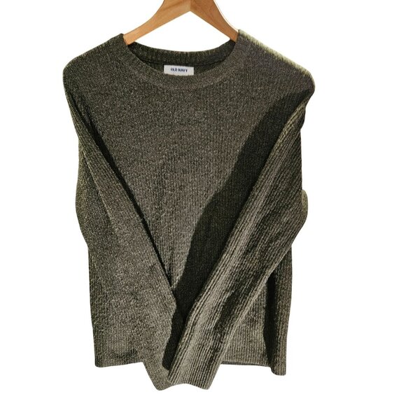 Old Navy Womens Textured Knit Sweater Green Long Sleeve Size S - Picture 2 of 10